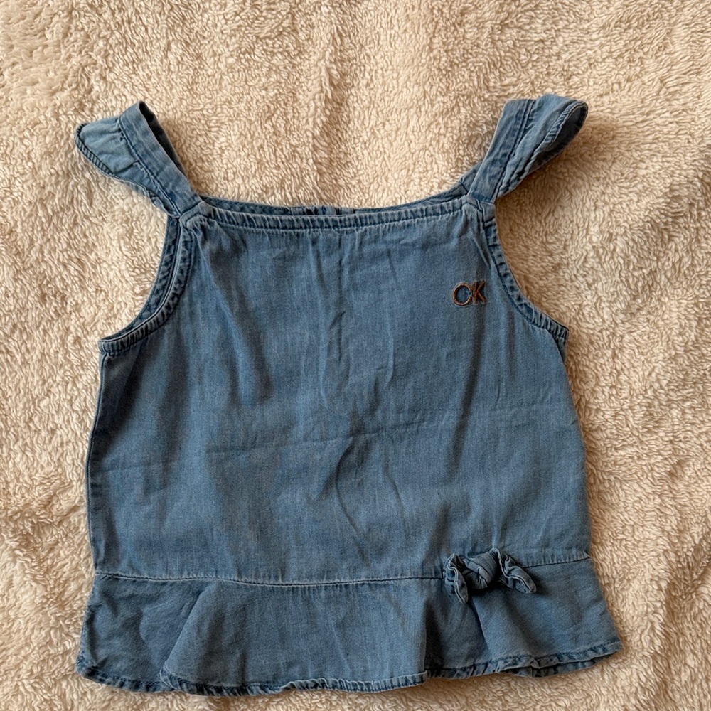 Calvin Klein Kids Blue Denim Tank Top